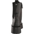 thumbnail image 3 of Sam Edelman Evina Black Leather Lace Up Rounded Toe Chunky Heeled Ankle Boots (Black Leather, 5), 3 of 6