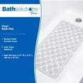thumbnail image 2 of Kenney Vinyl Bath Mat with Suction Cups and Large Drain Holes, 27" x 14.5", Grey, 2 of 6