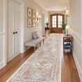 thumbnail image 3 of Roxstand 2'x12' Washable Runner Rug for Hallway Entrance Bedroom Entryway, Vintage Oriental Non Slip Stain Resistant Kitchen Rugs, Orange, 3 of 10