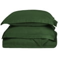 thumbnail image 2 of Soft and Durable Long-Staple Cotton Duvet Cover Set - Twin, Hunter Green, 2 of 6