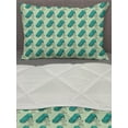 thumbnail image 3 of Golf Comforter & Sham Bedding Set, Clubs in a Bag with Shoulder Straps Modern Sports Hobby Illustration, 3 pcs Duvet Set Microfiber Filling Quilt, 5 Sizes, Turquoise and Pale Green, by Ambesonne, 3 of 4