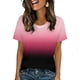 thumbnail image 3 of Tops para hombre, blusas y camisas de cuello redondo y manga corta para hombre, blusas y camisas casuales deportivas con estampado degradado divertido para hombre y mujer, blusas vintage de manga cort, 3 of 8