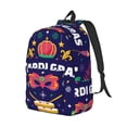 thumbnail image 2 of Balery Happy Mardi Gras Vintage Canvas Backpack for Men and Women - Large Capacity, Durable Travel Laptop Bag for School, Work, Hiking, and Outdoor Activities, 2 of 7