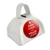 Keep Calm And Roller Skate Derby White Cowbell Cow Bell