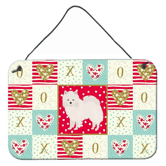 Carolines Treasures CK5808DS812 American Eskimo Love Wall or Door Hanging Prints 8x12 multicolor