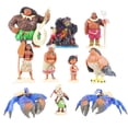 thumbnail image 3 of Juego de 6/10 figuras de la película Disney Moana, juego de muñecas Demigod Maui Moana Waialiki Heihei, modelo de figura de acción, regalo de cumpleaños para niños, 3 of 5