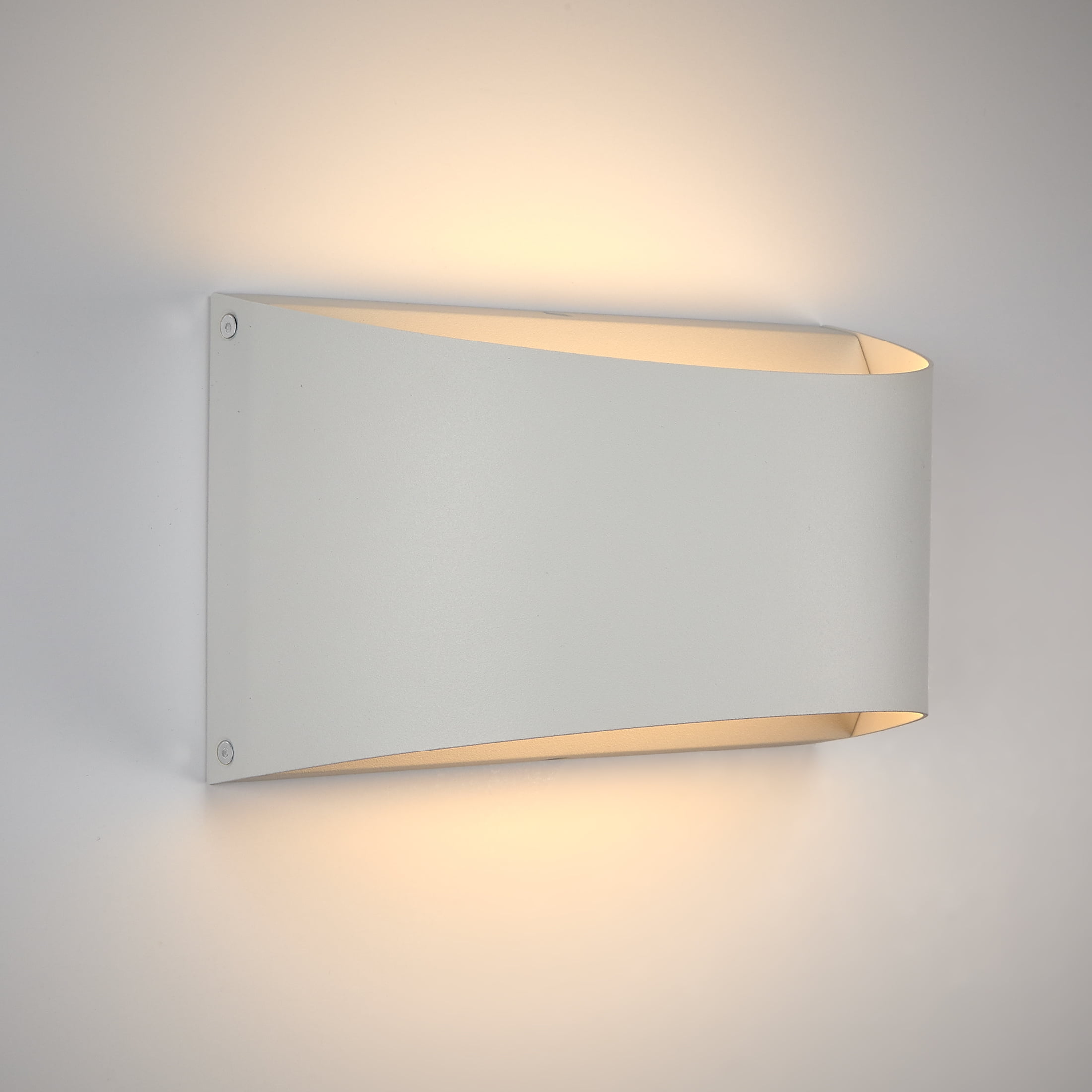 Maxxima LED Up/Down Outdoor Wall Light, Modern Dimmable Sconce, 12 Watts, 800 Lumens, 5 CCT 2700K-5000K, White