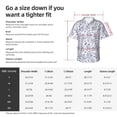 thumbnail image 5 of Pofeuu Floral Butterfly Print Hawaiian Shirt for Men Sleeves Casual Button Down Summer Beach Dress Shirts T-Shirts,3X-Large, 5 of 7