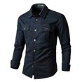 thumbnail image 2 of Fredd Marshall Men's 100% Cotton Long Sleeve Hiking Shirt with Pockets, 2 of 4