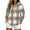 Khaki, variant on cocolona Womens Plaid Hoodies Casual Long Sleeve Zipper Vintage Sweatshirts Hooded Drawstring Fall Trendy Outfits