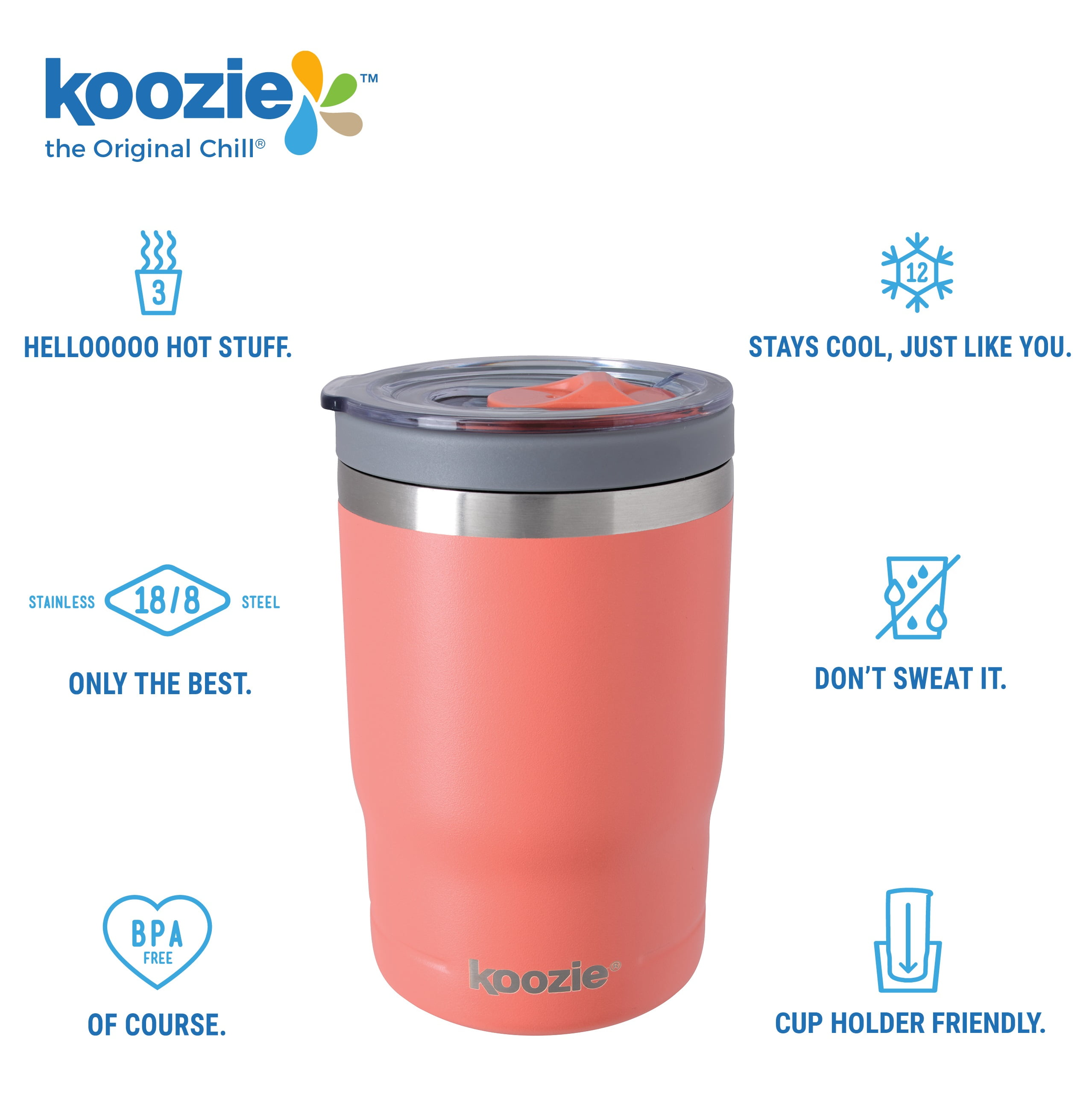 Stainless Steel Insulated Beverage Holder Koozie Huggie – Frill Seekers  Gifts