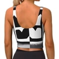 thumbnail image 3 of Lsque Geometry Dash Printed Women'S Sports Bra, Compression, Moisture Wicking, High-Impact Sports Bra For Women,Supportive sports bra-XX-Large, 3 of 9
