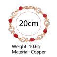 thumbnail image 2 of Heart Shaped Crystal Bracelet Zircon Rhinestone Bracelet With Diamond Inlaid Design, 2 of 3