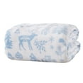 thumbnail image 5 of Great Bay Home Velvet Plush Fleece Holiday Printed Warm and Cozy Throw Blanket  (50" x 70" Throw, Winter Animals - Blue), 5 of 5