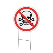 SignMission C-16-CIR-DS-WS- No Skull 16 in. Double Sided Corrugated Circular Plastic Sign - No Skull