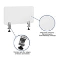 thumbnail image 5 of Flash Furniture Clear Desktop Clamp On Acrylic Sneeze Guard Plastic Panel Desk Divider Partition Shield for Offices, Schools and Libraries, 5 of 5