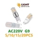 thumbnail image 2 of Amazon-miniluz LED G9 de mazorca de maíz, lámpara halógena súper brillante, no estroboscópica, 3W, 20W, 50W, 2 of 4