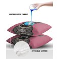 thumbnail image 4 of Pack of 2 Outdoor Pillow Covers, Pet Dog with A Crown Pink Background Waterproof Square Throw Pillowcase Cushion Decorative Pillow Covers for Couch Patio Tent, 20x20 in, 4 of 6