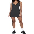 thumbnail image 3 of Women Sleeveless Mini Dress Dot Print Deep V Neck Slim Spaghetti Strap Bodycon Short Sundress, 3 of 6