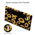 thumbnail image 5 of CHAOYUNYI Sunflower Card Hold Wallet for Women Envelope Style Slim Clutch Purse 8 Card Slots 2 ID Window with Coin Pocket, 5 of 7
