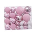 thumbnail image 4 of 46x Christmas Ball Ornaments ,Xmas Hanging Tree Pendants Decor Christmas Tree Ornaments ,Ball Baubles for Xmas Party Holiday Pink, 4 of 8