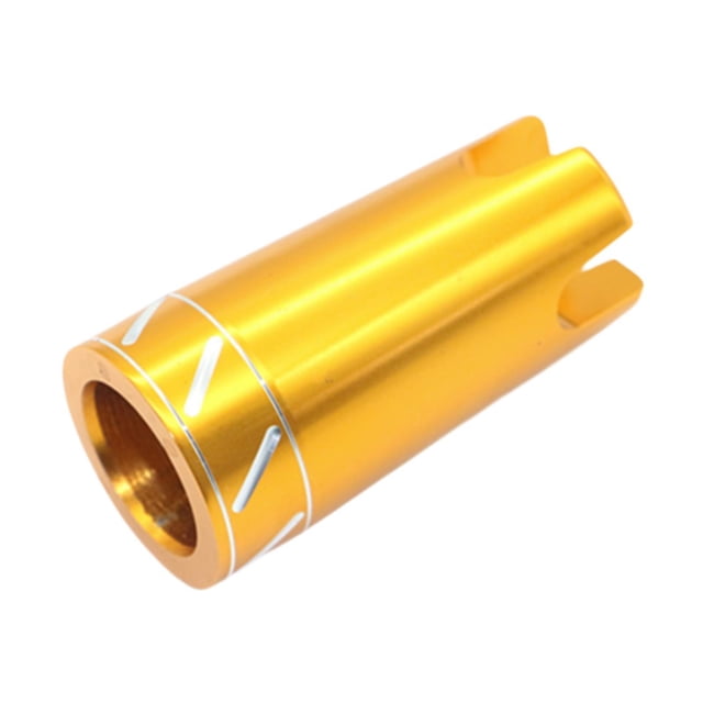 Langgg Fishing Rod Gimbal Metal Pole Cap Rod Repair Violet DIY Building for Rod Rod Holder Gold Length 5.5cm