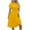 Yellow, variant on Short Sleeve Dresses for Women, Elegant Crewneck T Shirt Dress Pleated Casual Loose Tunic Mini Dress for Work Office