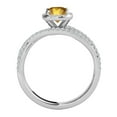 thumbnail image 4 of Aonejewelry 0.90 Ct. Ttw Diamond and Cushion Shaped Citrine Ring in 10K White Gold, 4 of 4