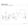 thumbnail image 2 of Kingston KB6798LLSP Legacy Two-Handle 4-Hole 8" Centerset Kitchen Faucet with Side Sprayer in Brushed Nickel, 2 of 4