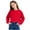 Red, variant on KyCheLot Girls Crop Tops Long Sleeve Round Neck Solid Color Casual Wear Sweatshirt for 3-14 Years