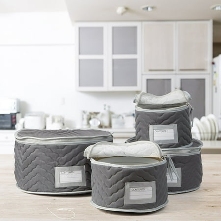 UPC 049412070911 product image for Deluxe Micro Fiber Plate Case China Storage Set/4 | upcitemdb.com