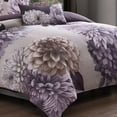 thumbnail image 4 of Bebejan Plum Petal 5 Piece Comforter Set, Queen, Purple, 100% Cotton Sateen, Reversible, All Season, Cozy Comfort, 4 of 12