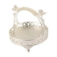 thumbnail image 4 of Fiocias Round Decorative Serving Tray Tabletop Handles Argent Large, 4 of 7