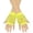 Yellow, variant on SUXIAN Fingerless Gloves Carnival Coarse Net Fishnet Stretchy Short Solid Punk Half Finger Nightclub Party Style Gloves Women Red One Size