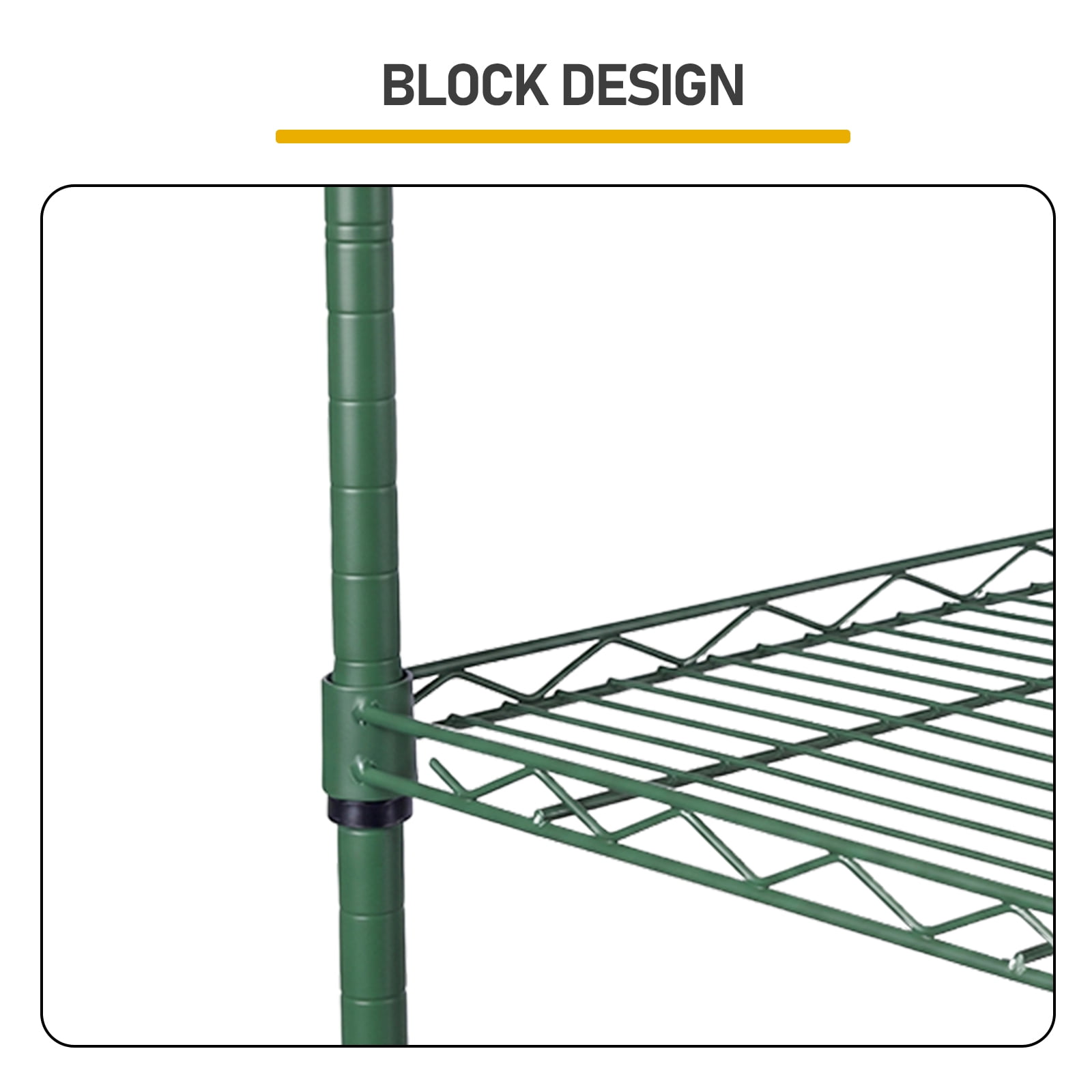 5-Layer Adjustable Display Rack Iron Household Shelf with Adjustable Feet 29.13 x 13.39 x 59.06 in Forest Green