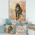 thumbnail image 2 of Designart 'Abstract Portrait Of Beautiful Chestnut Horse I' Farmhouse Framed Canvas Wall Art Print, 2 of 5