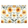 thumbnail image 7 of Yayeee Kitchen Curtains Tier Pair Light Filtering 27"x36" Rod Pocket Short Cafe Window Panel, Sunflowers and Leaves Pattern, 7 of 7