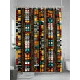 thumbnail image 5 of Abstract Retro Boho Shower Curtain, Southwestern Pattern Bathroom Decor Curtains Set with Hooks, Yellow Brown Waterproof Fabric Home Accessories， Stall 54 X 78 Inch, 5 of 6