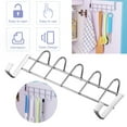 thumbnail image 2 of Eco-Friendly Silver Metal Over Door Home Bathroom Kitchen Coat Towel Hanger Rack Holder Shelf 5 Hooks Hooks & Rails, 2 of 10