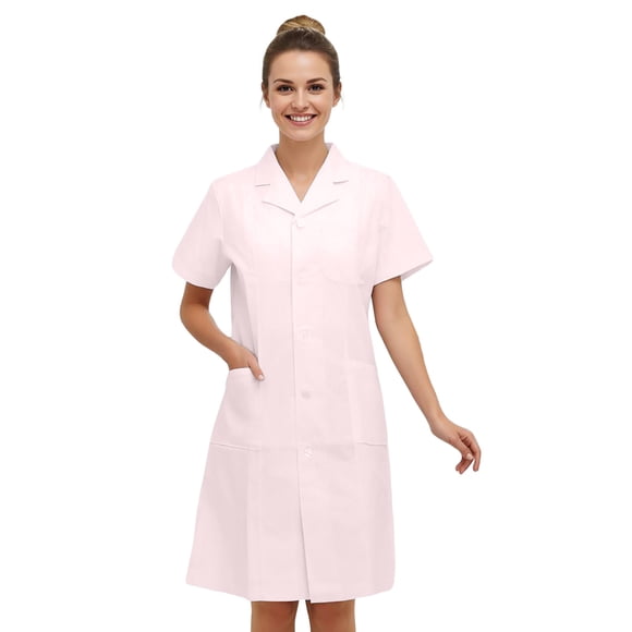 Clerk Lab Coat with Notched Lapel for Everyday Wear and Duty Classic Workwear for Enthusiasts