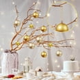 thumbnail image 4 of CCINEE 200 Pcs 7.9" Inch Christmas Ornaments String Hanger,Precut Ribbon Hook Metallic Gold Ornament String with Snap Fastener for Christmas Holiday Ornaments Hanging Decoration, 4 of 7