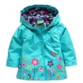 thumbnail image 5 of Imperméable Coupe-Vent à Capuche pour Enfants Filles avec Fleurs, 5 of 5