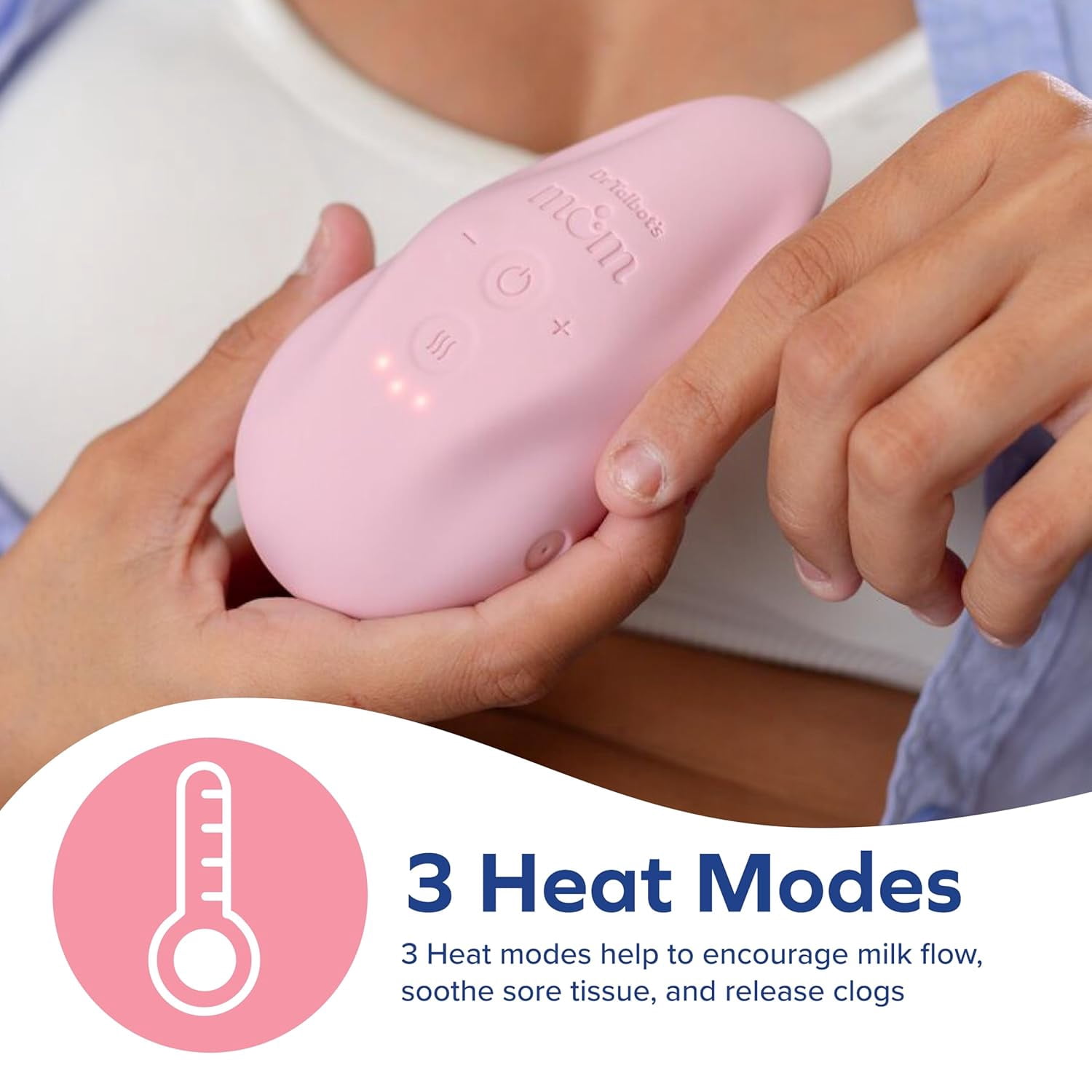 Dr. Talbot's Mom Heat & Vibration Lactation Massager for Breastfeeding Mothers