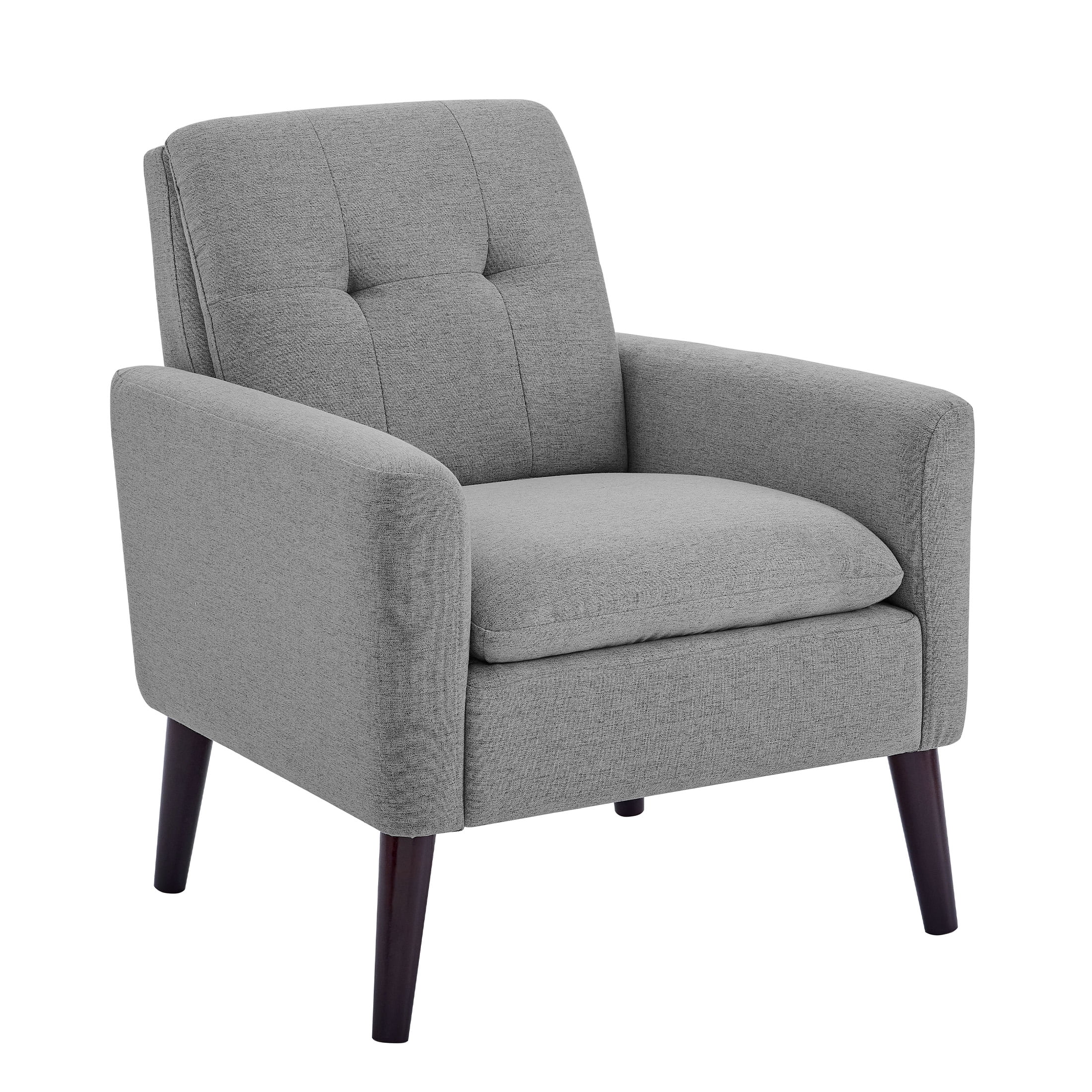 Aukfa Accent Chair,Tufted Upholstered Armchair for Living Room,Gray