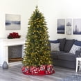 thumbnail image 7 of Nearly Natural Clear Prelit LED Green Decorated Fir Christmas Tree, 7', 7 of 7
