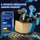 thumbnail image 3 of Auriculares Bluetooth-Compatible con HIFI Control Táctil Cargar Voz Llamada Smart Phone Sport Gaming Auriculares Auriculares con Caso Plata Blanco kenally EL014577-02B, 3 of 7
