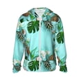 thumbnail image 2 of Uemuo Tropical Pineapple Pattern Women's Full Zip UPF 50+ Sun Protection Hoodie Jacket Long Sleeve Sun Shirt Hiking Outdoor Performance with Pockets-Medium, 2 of 9