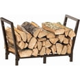 thumbnail image 1 of 34 Inch Firewood Rack Outdoor Indoor, 2.7ft Wood Storage Rack Stand, Heavy Duty Fire Wood Holder for Fireplace（Bronze）, 1 of 9