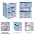 thumbnail image 5 of Sorbus Nightstand Storage Organizer with 3 Drawers - Kids Girls, Boys Bedroom Furniture Storage Chest for Clothes, Closet Organization - Steel Frame, Wood Top, Fabric Bin (Pastel Tie-dye Blue/Pink), 5 of 7