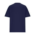 thumbnail image 5 of Womens T-shirts Short Sleeve Round Neck Independence Day Casual Printed T-Shirt Navy XXXL, 5 of 6